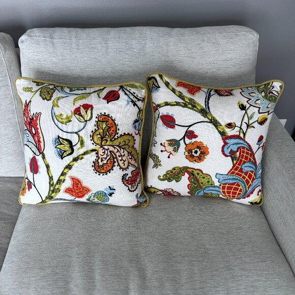 Arhaus Double-Sided Floral Paisley Accent Pillows - Picture 2 of 7